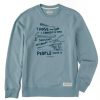 Men Life is Good Sweatshirts & Hoodies | Men'S Don'T Interrupt - Tools Simply True Fleece Crew Smoky Blue