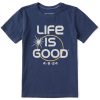 Kids Life is Good Graphic Tees | Kids Crafty Solar Eclipse Lig 4.8.24 Crusher Tee Darkest Blue