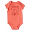 Kids Life is Good | Baby Made With Love Crusher Bodysuit Mango Orange