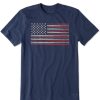 Men Life is Good Graphic Tees | Men'S The United States Of Baseball Short Sleeve Tee Darkest Blue