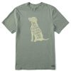 Men Life is Good Graphic Tees | Men'S Be The Person Dog Short Sleeve Tee Moss Green