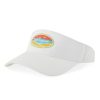 Women Life is Good Hats | Beach Scenic Oval Chill Cap Visor Cloud White