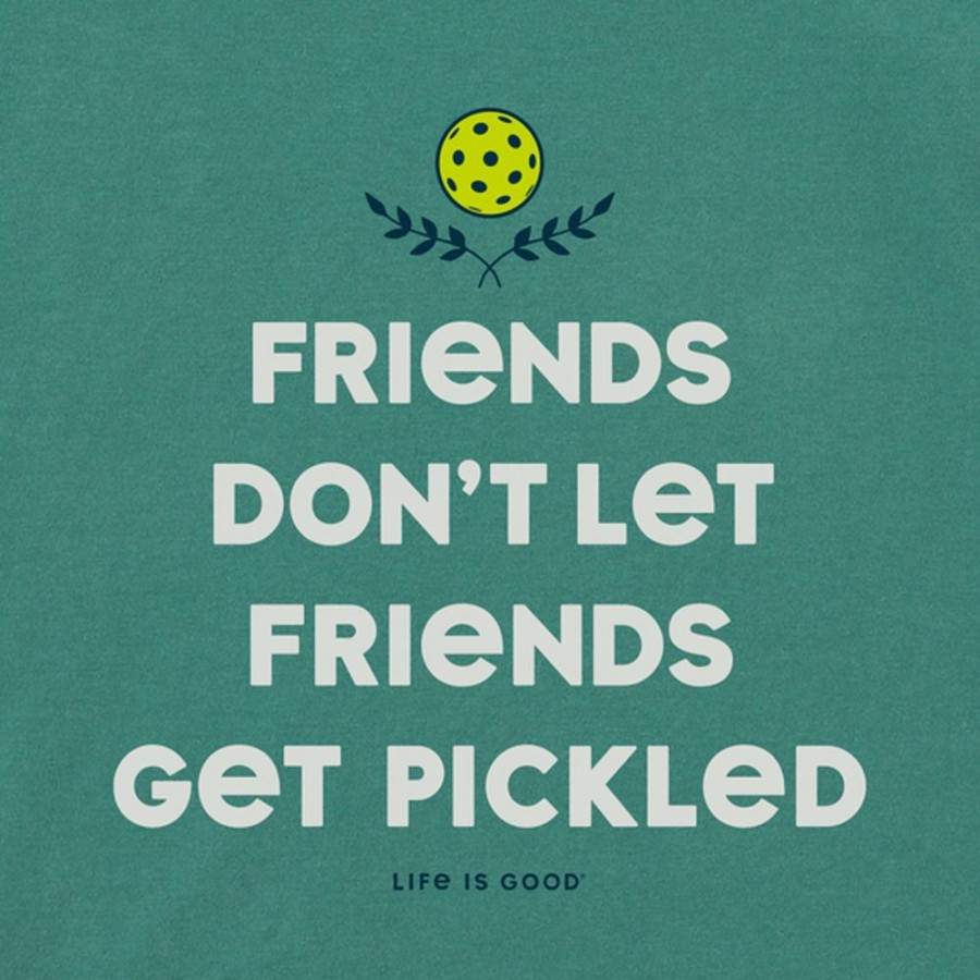 Home Life is Good Pickleball | Women'S Clean Wordsmith Pickleball Pickled Crusher Tee Spruce Green