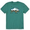 Men Life is Good Graphic Tees | Men'S Buffalo Landscape Crusher Tee Spruce Green