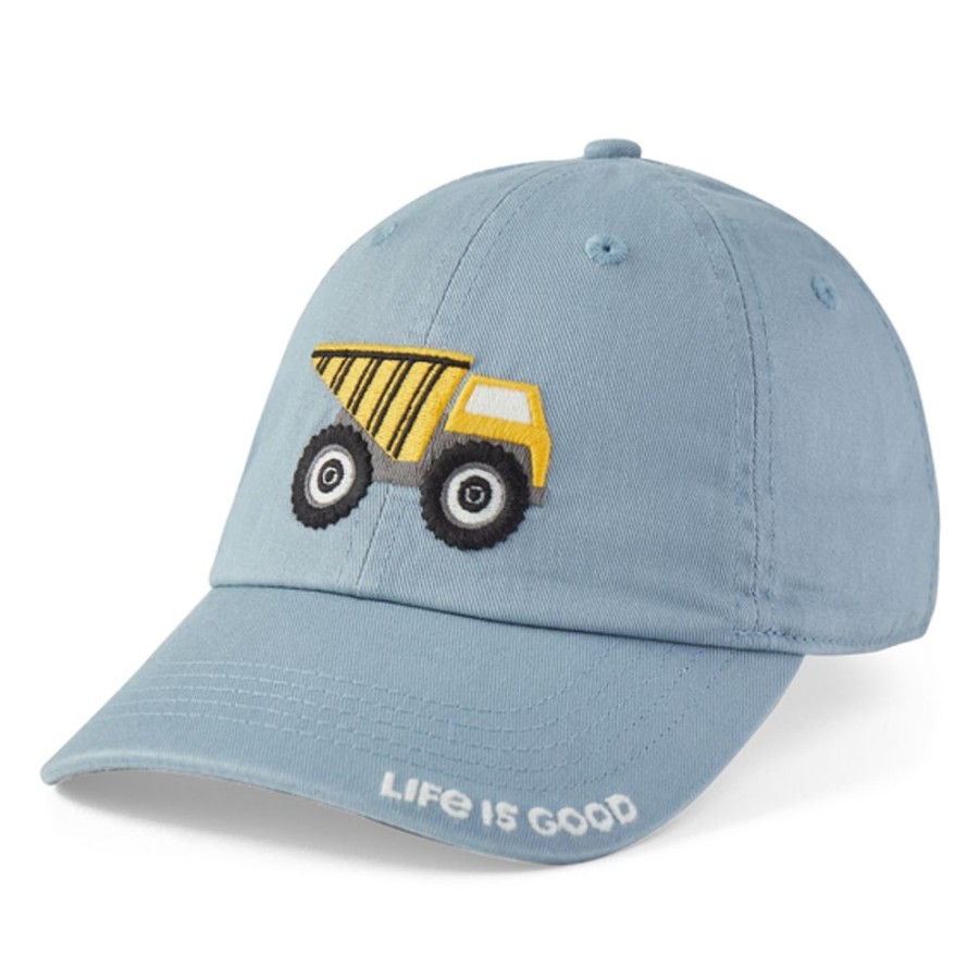 Women Life is Good Hats | Kids I Like Big Trucks Kids Chill Cap Smoky Blue