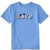 Kids Life is Good Graphic Tees | Kids Clean Love Tie Dye Willie Crusher Tee Cornflower Blue