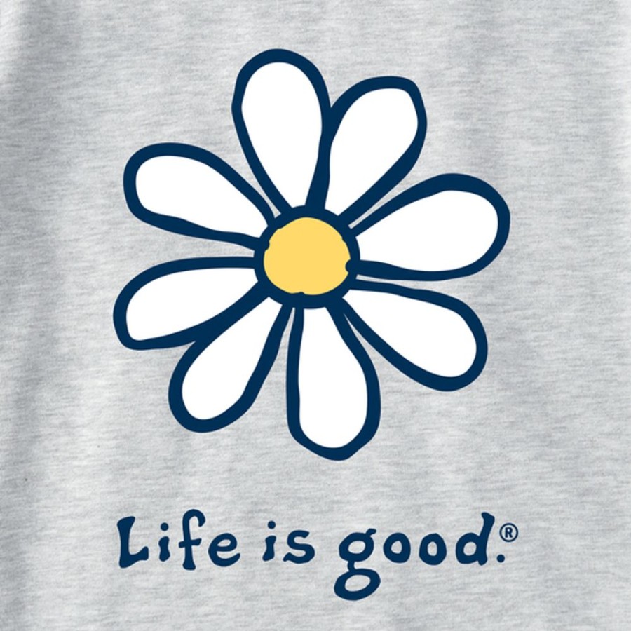 Women Life is Good Sweatshirts & Hoodies | Women'S Lig Daisy Simply True Fleece Crew Light Heather Gray