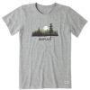 Women Life is Good Graphic Tees | Women'S Unplug Evergreen Silo Short Sleeve Tee Heather Gray