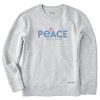 Women Life is Good Sweatshirts & Hoodies | Women'S Peace Daisies Simply True Fleece Crew Light Heather Gray