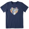 Kids Life is Good Graphic Tees | Kids Heart Of Dogs Crusher Tee Darkest Blue