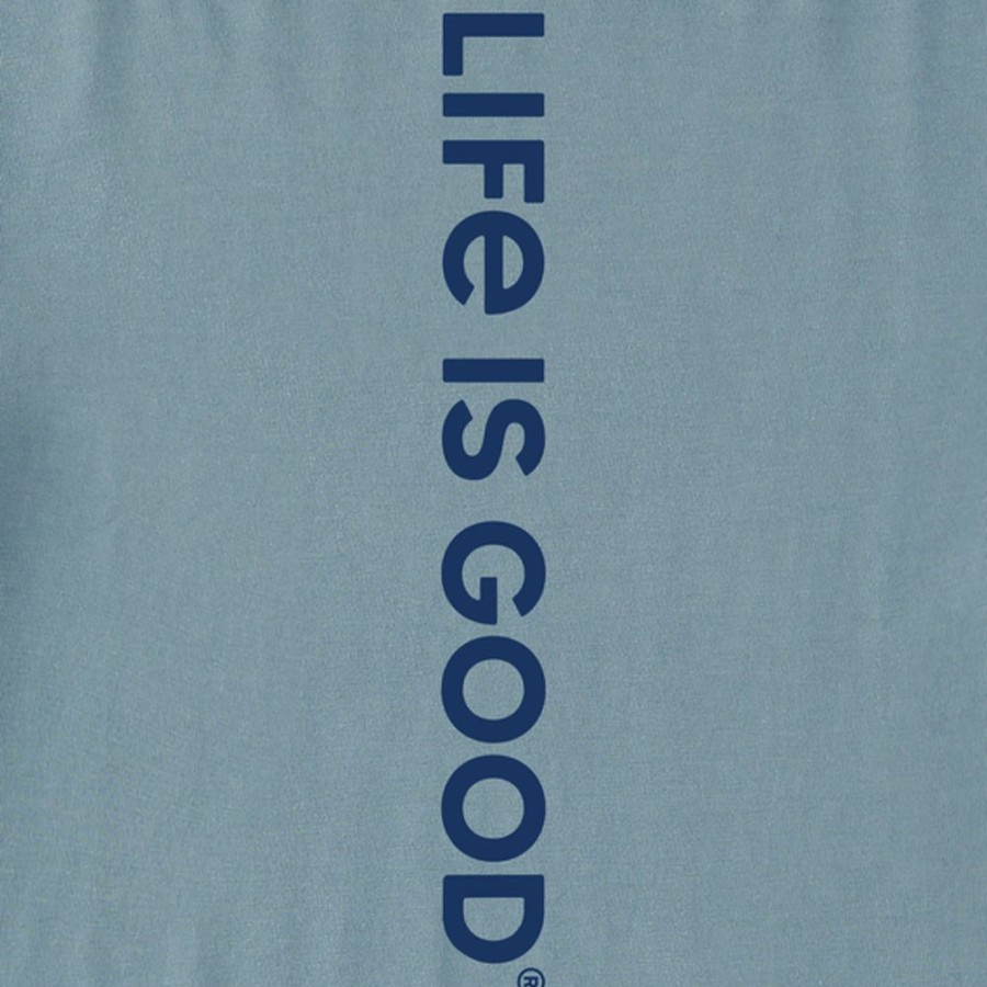 Women Life is Good Crusher-Flex Apparel | Women'S Lig Wordmark Horizontal Crusher-Flex Hoodie Tunic Smoky Blue