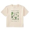 Women Life is Good Boxy Tees | Women'S Realaxed Home Is Where You Plant It Boxy Crusher Tee Putty White