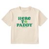 Women Life is Good Graphic Tees | Women'S Clean Cooper Here To Paddy Clover Boxy Crusher Tee Putty White