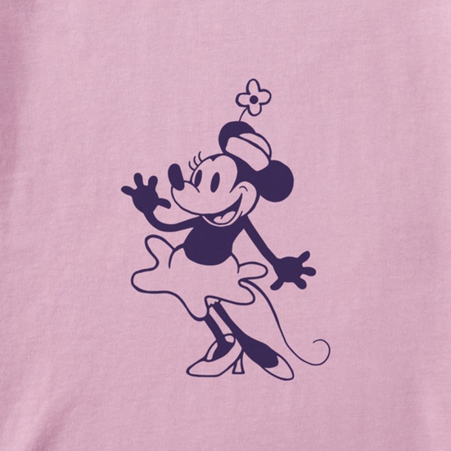 Kids Life is Good Graphic Tees | Kids Clean Steamboat Willie Little Miss Mouse Crusher Tee Violet Purple