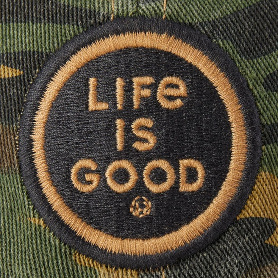 Women Life is Good Hats | Lig Coin Camo Chill Cap Moss Green