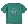 Women Life is Good Boxy Tees | Women'S Dreamy Bee Happiness All Around Boxy Crusher Tee Spruce Green