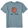 Men Life is Good Graphic Tees | Men'S One Glove Crusher-Lite Tee Smoky Blue