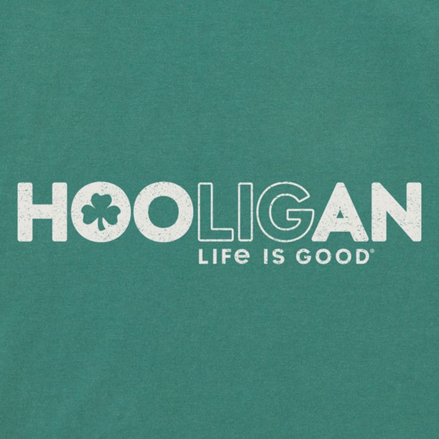 Women Life is Good Boxy Tees | Women'S Clean Hooligan Boxy Crusher Tee Spruce Green