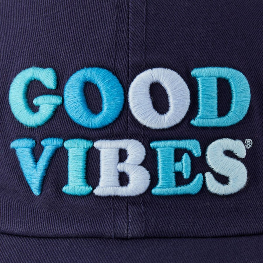 Men Life is Good Hats | Good Vibes Chill Cap Darkest Blue