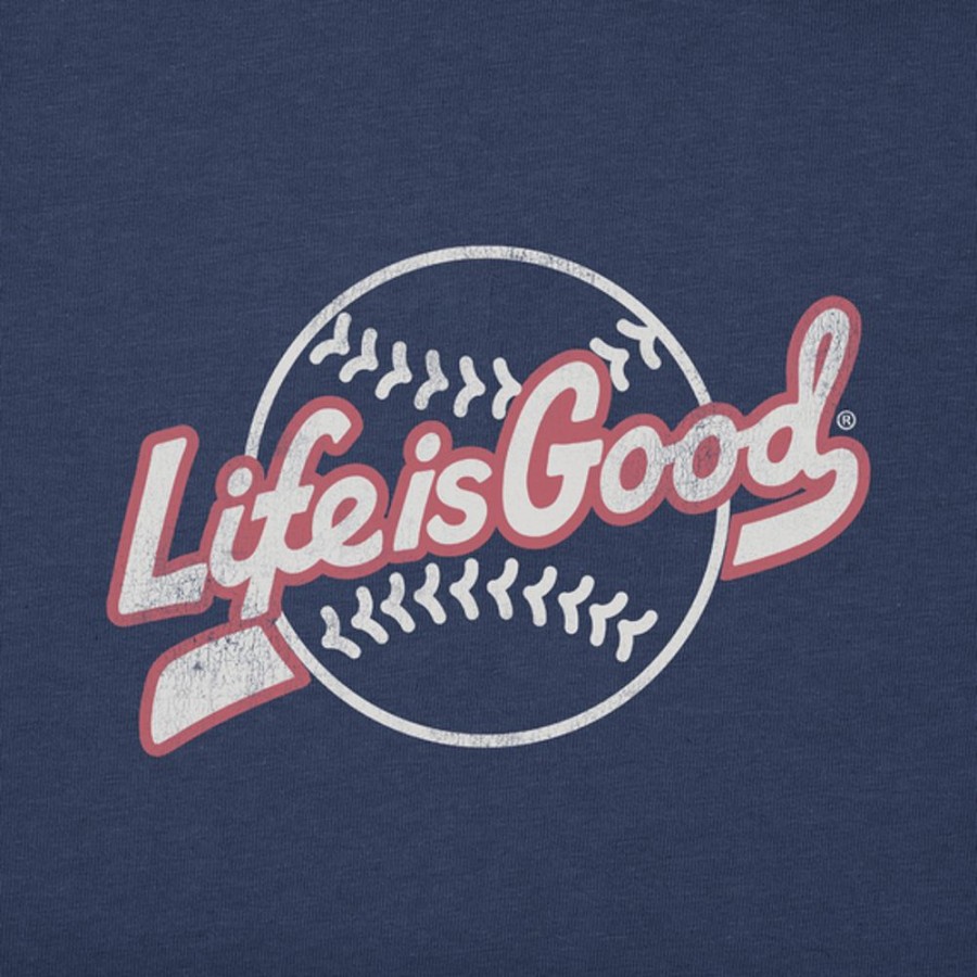 Women Life is Good Sweatshirts & Hoodies | Women'S Baseball Ballyard Simply True Fleece Hoodie Darkest Blue