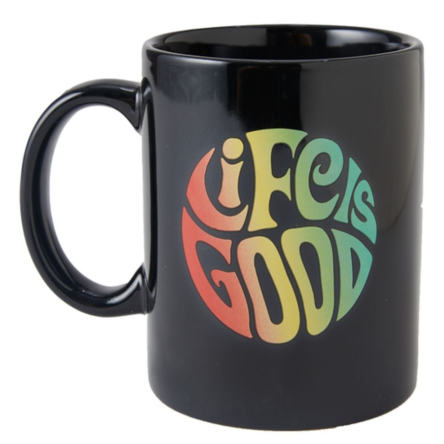 Home Life is Good Mugs | Lig Groovy Circle Jake'S Mug Jet Black