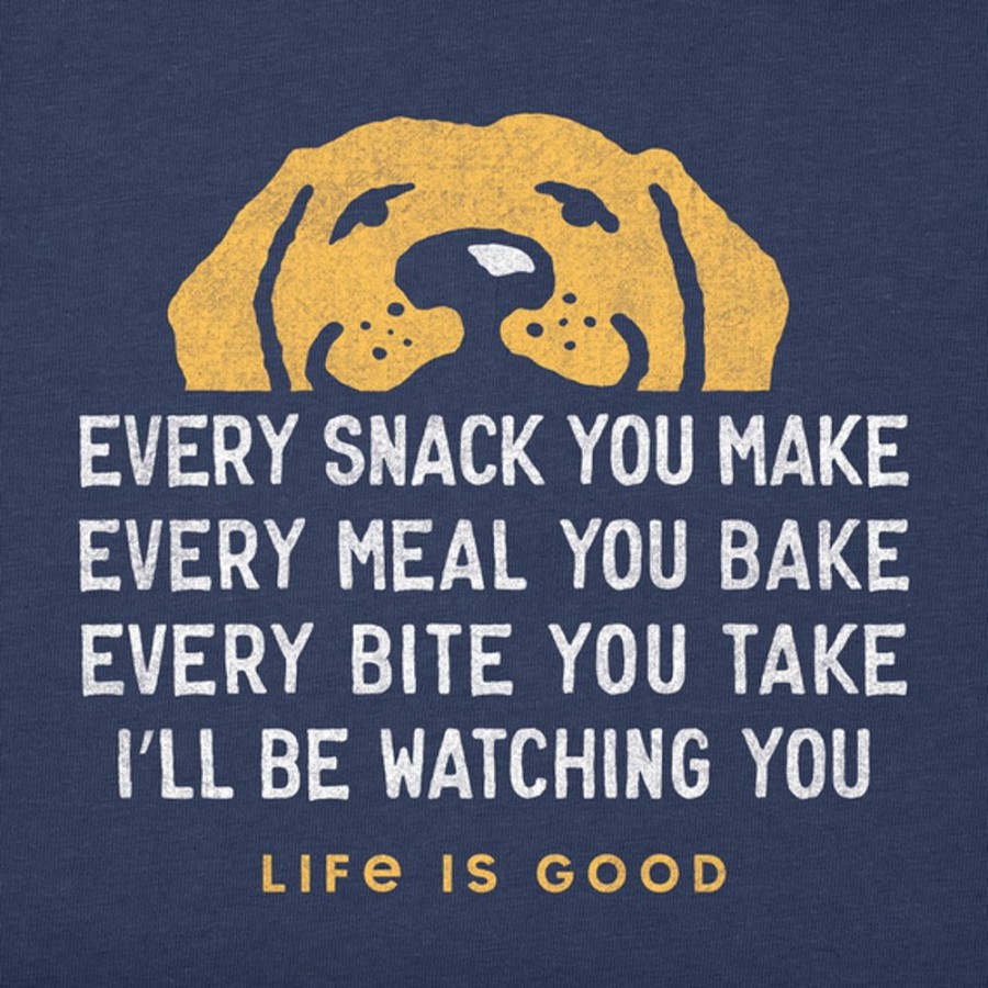 Men Life is Good Graphic Tees | Men'S I'Ll Be Watching You Short Sleeve Tee Darkest Blue