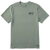 Men Life is Good Graphic Tees | Men'S Go Places Outdoor Short Sleeve Tee Moss Green