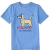 Kids Life is Good Graphic Tees | Kids Naive Just Add Water Snorkle Dog Crusher Tee Cornflower Blue