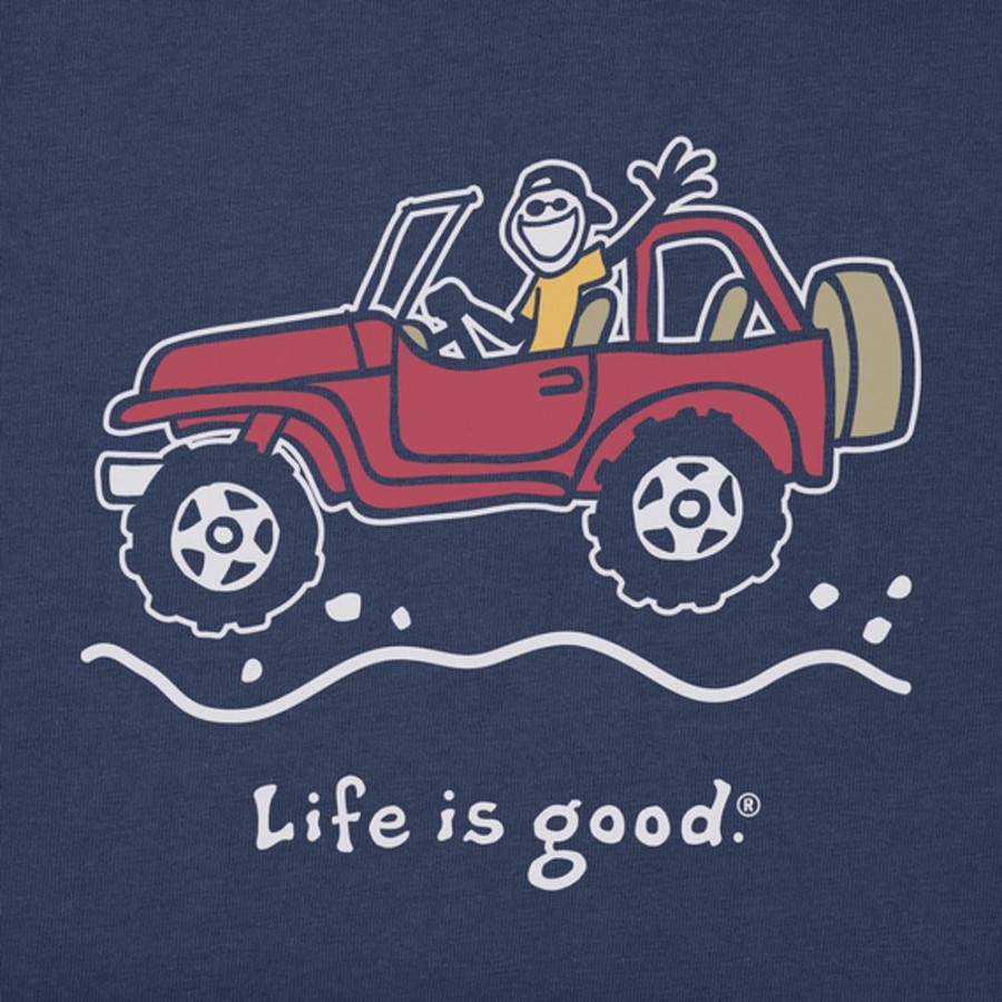 Men Life is Good Graphic Tees | Men'S Offroad Jake Crusher Tee Darkest Blue