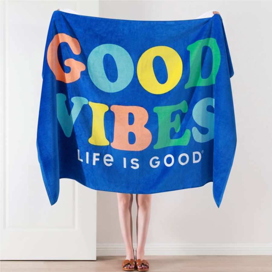 Home Life is Good Beach Gear | Berkshire Good Vibes Beach Towel Royal Blue