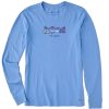 Women Life is Good Graphic Tees | Women'S Airstream Lakeside Long Sleeve Crusher Tee Cornflower Blue