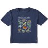 Women Life is Good Graphic Tees | Women'S Realaxed Frogs Of The World Boxy Crusher Tee Darkest Blue