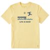 Men Life is Good Graphic Tees | Men'S Jake Dock Jump Crusher-Lite Tee Sandy Yellow