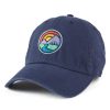 Men Life is Good Hats | Sunset Breathe Circle Chill Cap Darkest Blue