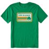 Men Life is Good Graphic Tees | Men'S Clean Stripe Clover Crusher Tee Kelly Green