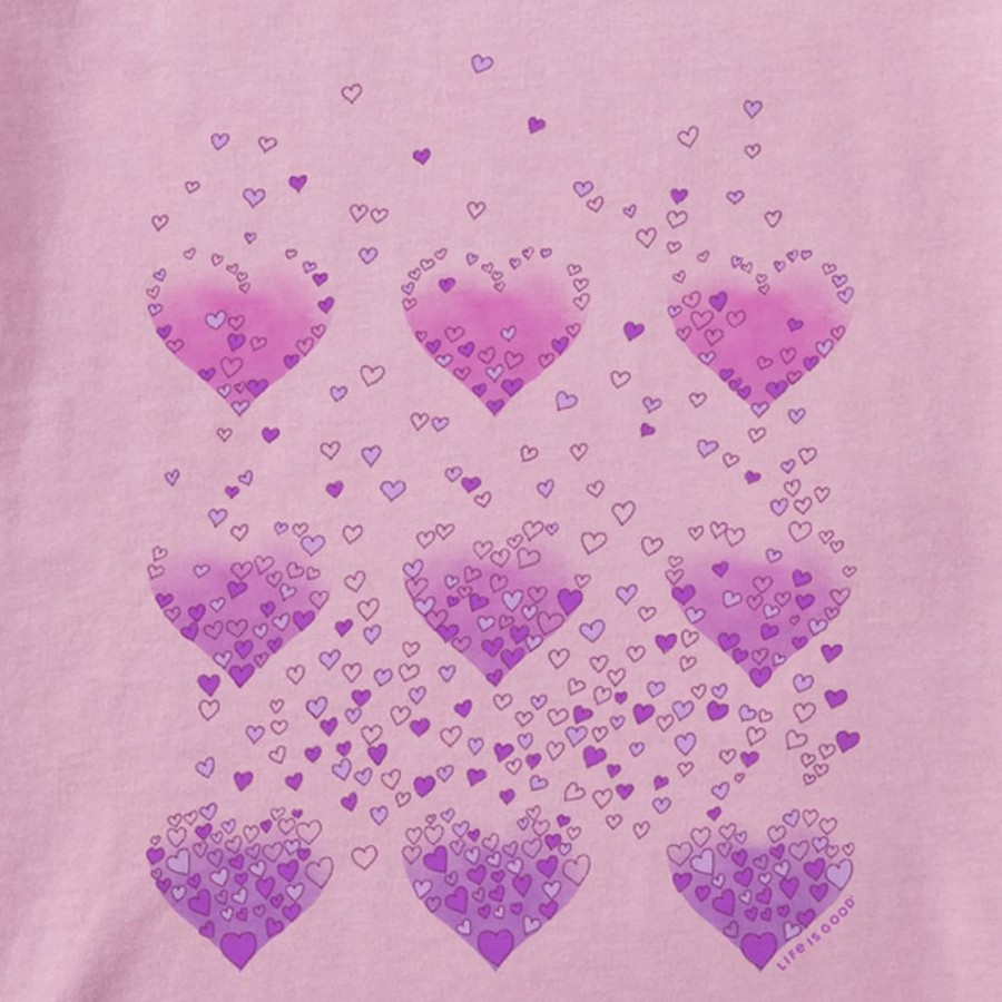 Kids Life is Good Graphic Tees | Kids Etching Heart Of Hearts Crusher Tee Violet Purple