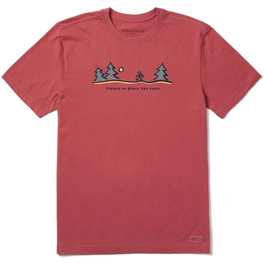 Men Life is Good Graphic Tees | Men'S Theres No Place Like Roam Vista Crusher Tee Faded Red