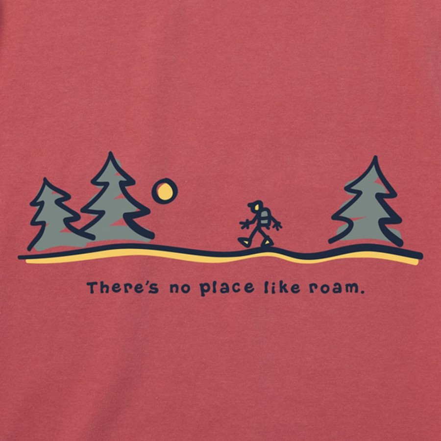 Men Life is Good Graphic Tees | Men'S Theres No Place Like Roam Vista Crusher Tee Faded Red