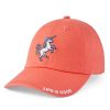 Men Life is Good Hats | Kids Wild Child Unicorn Kids Chill Cap Mango Orange