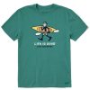 Men Life is Good Graphic Tees | Men'S Jake Just Add Water Kayak Crusher Tee Spruce Green