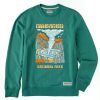 Men Life is Good Sweatshirts & Hoodies | Men'S Groovy Yellowstone Poster Simply True Fleece Crew Spruce Green