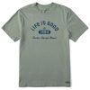 Men Life is Good Graphic Tees | Men'S Positive Lifestyle 1994 Crusher Tee Moss Green