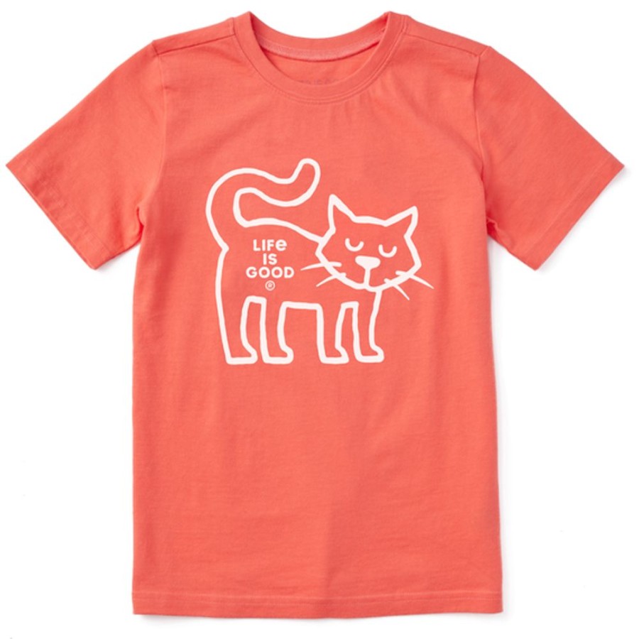 Kids Life is Good Graphic Tees | Kids Vintage Al Outline Crusher Tee Mango Orange