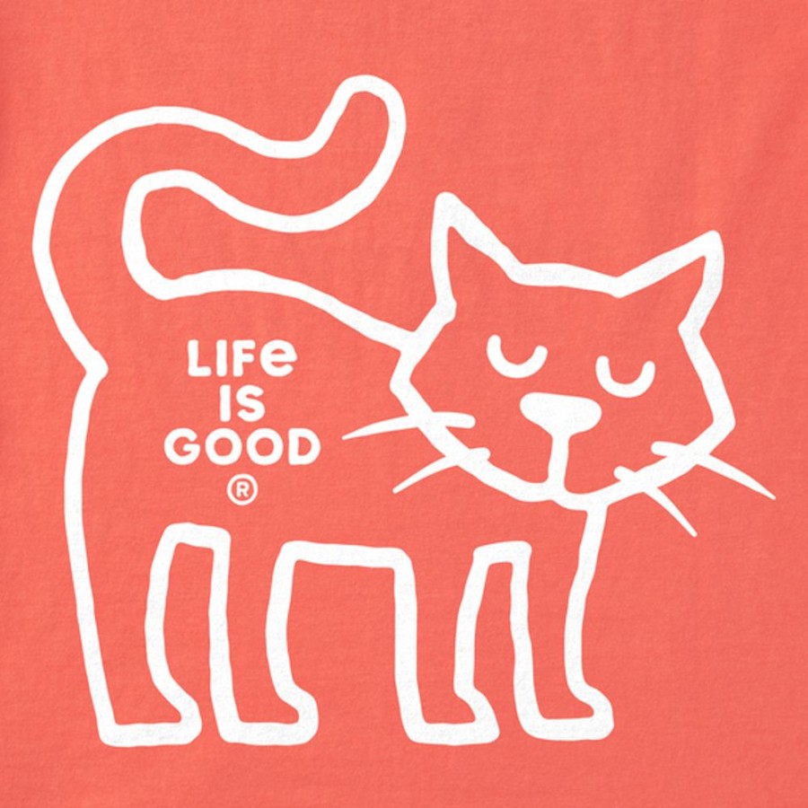 Kids Life is Good Graphic Tees | Kids Vintage Al Outline Crusher Tee Mango Orange