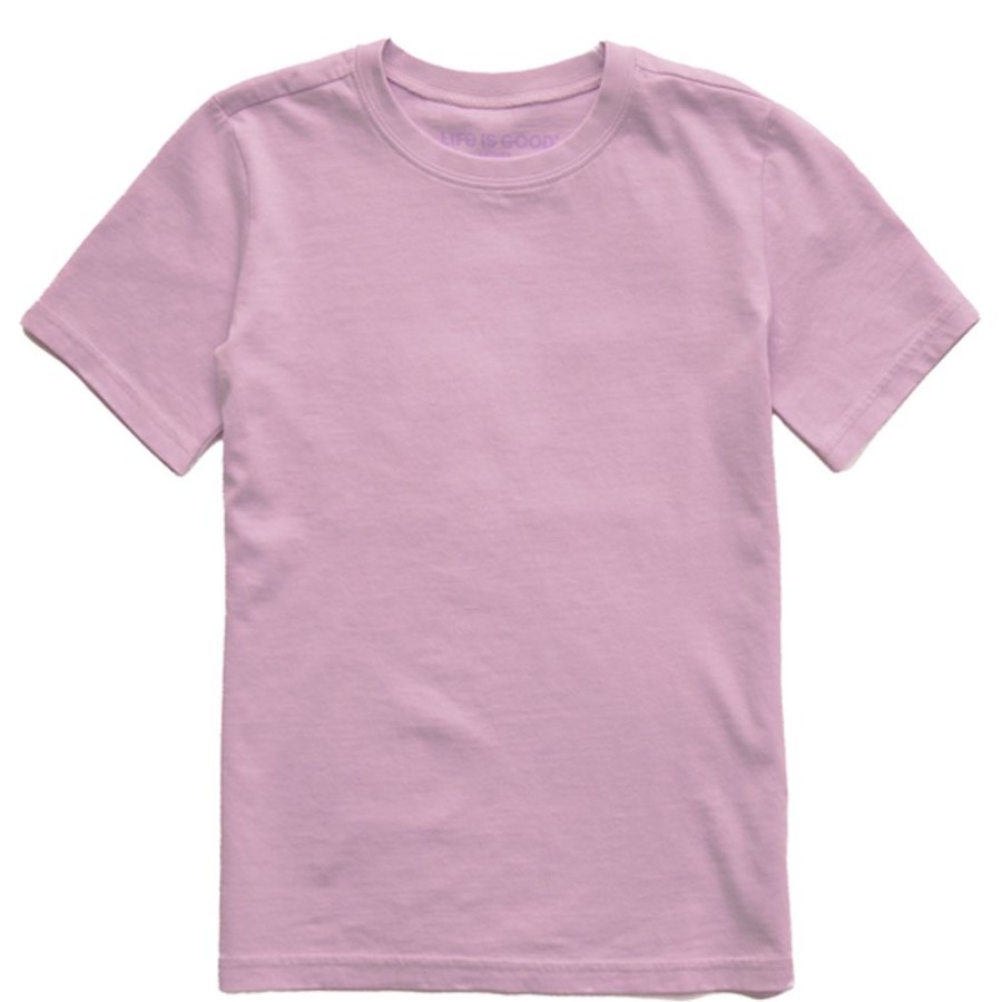 Kids Life is Good Solid Tees | Kids Solid Crusher Tee Violet Purple