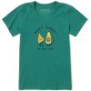 Women Life is Good Graphic Tees | Women'S We Guac This Crusher Vee Spruce Green