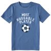 Kids Life is Good Graphic Tees | Kids Most Huggable Player Crusher Tee Vintage Blue