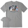 Men Life is Good Graphic Tees | Men'S Realisn'T America The Beautiful Usa Dogs Short Sleeve Tee Heather Gray