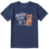 Kids Life is Good Graphic Tees | Kids Vintage Rescue Center Al Crusher Tee Darkest Blue