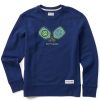 Women Life is Good Sweatshirts & Hoodies | Women'S Keep It Simple Pickleball Simply True Fleece Crew Darkest Blue